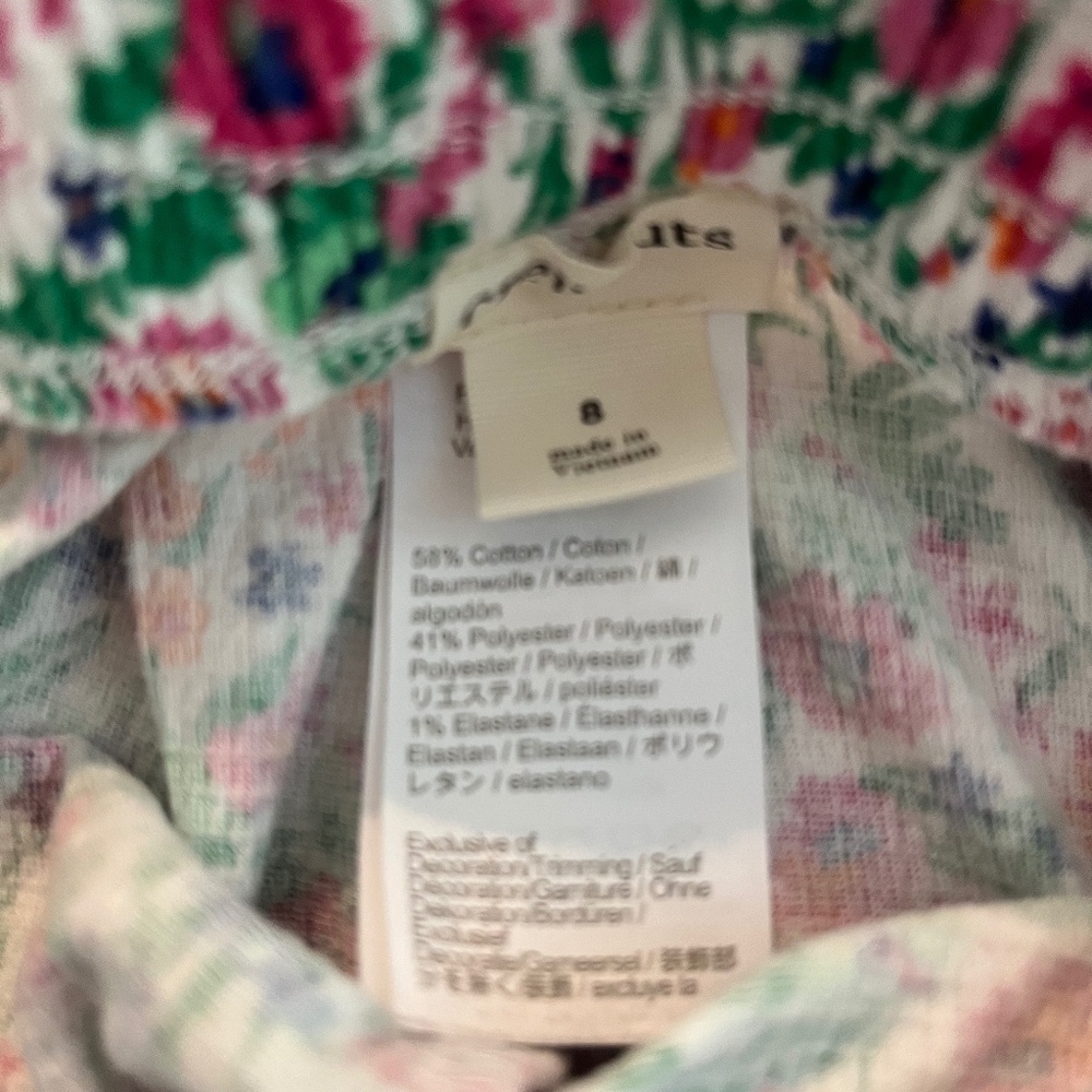 J Crew Factory Girls Floral Pom Pom Shorts (8) - Picture 4 of 6